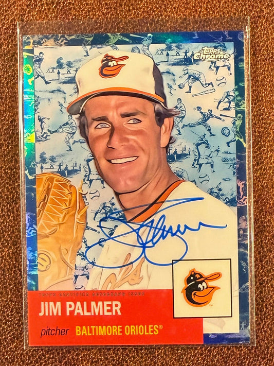Jim Palmer - 2022 Topps Chrome Platinum Anniversary - Blue /99 AUTO - Orioles