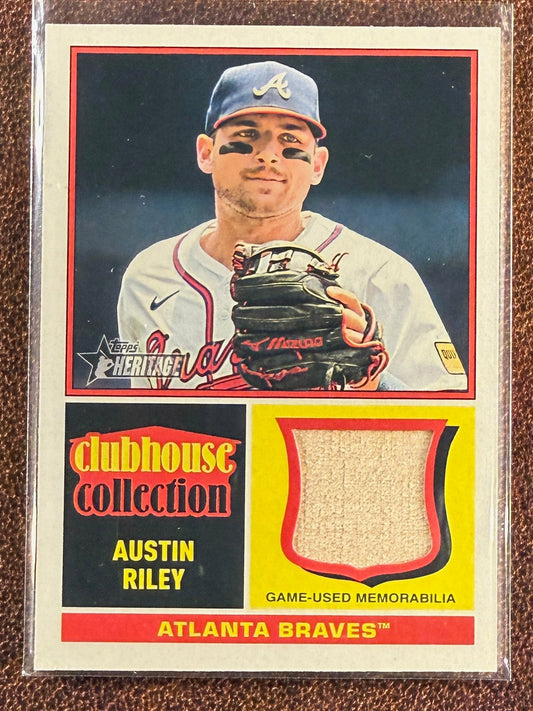 Austin Riley - 2025 Topps Heritage - Clubhouse Collection Game-Used RELIC - Braves