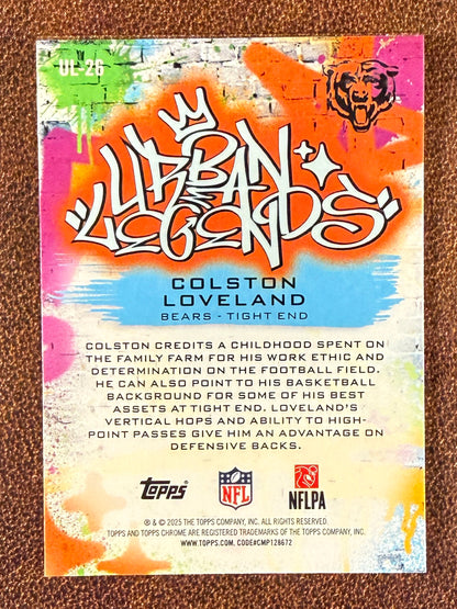Colston Loveland - 2025 Topps Chrome - Urban Legends SSP - Bears
