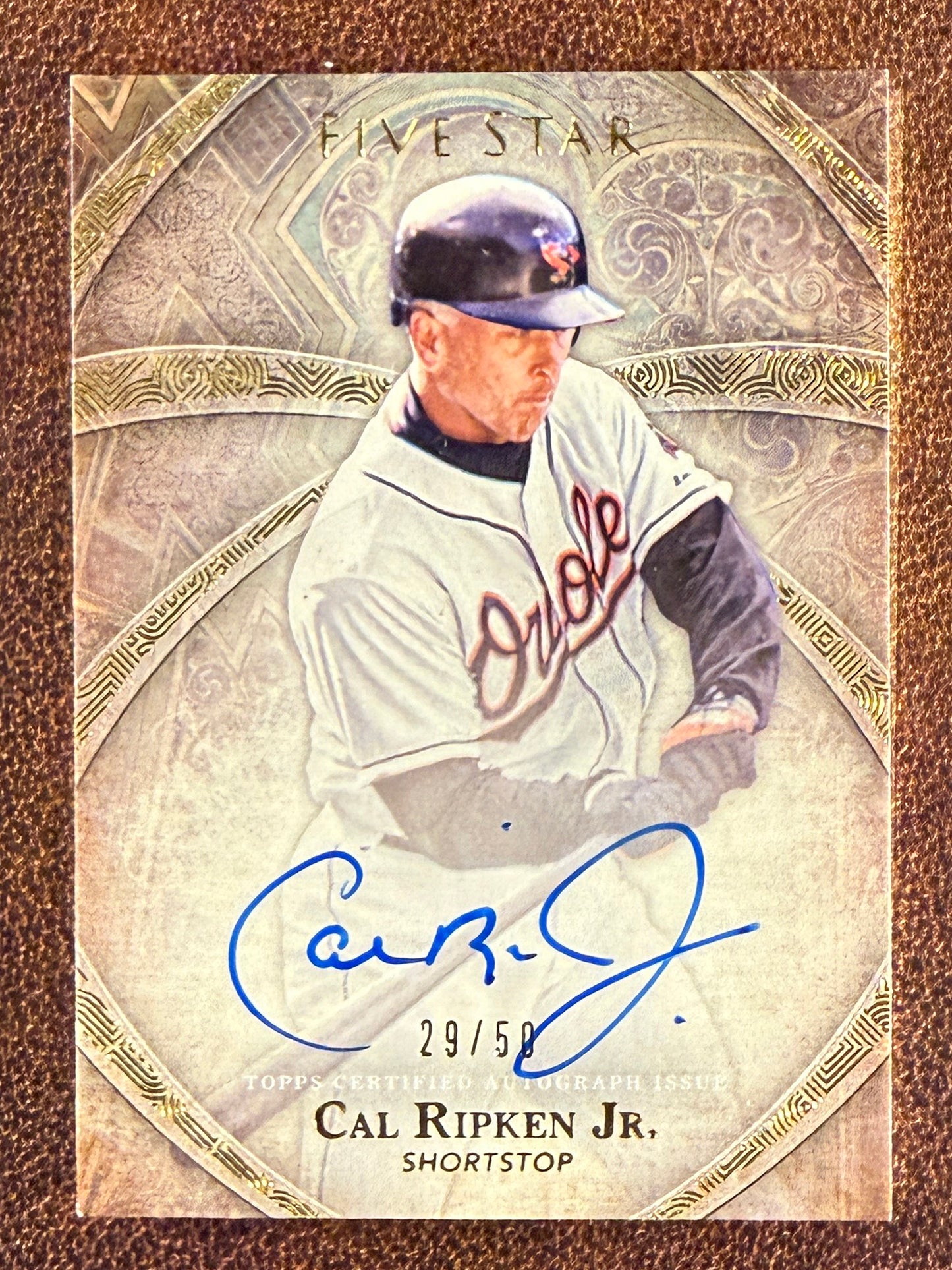 Cal Ripken Jr. - 2014 Topps Five Star - GOLD On Card AUTO /50 - Orioles