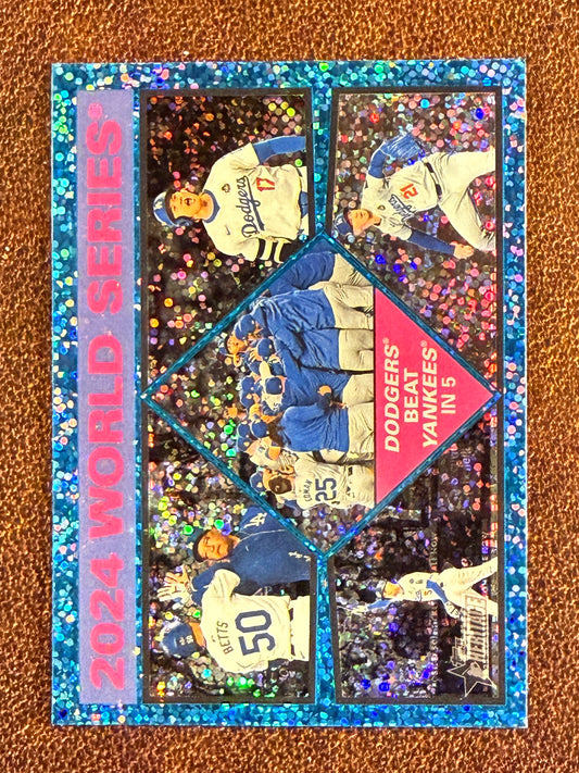 Dodgers Team Card / Shohei Ohtani - 2025 Topps Heritage - Blue Sparkle - Dodgers
