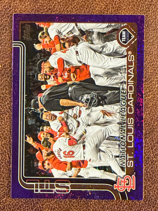 Cardinals Team Card - 2025 Topps Series 2 - PURPLE Holofoil /250 - Cardinals