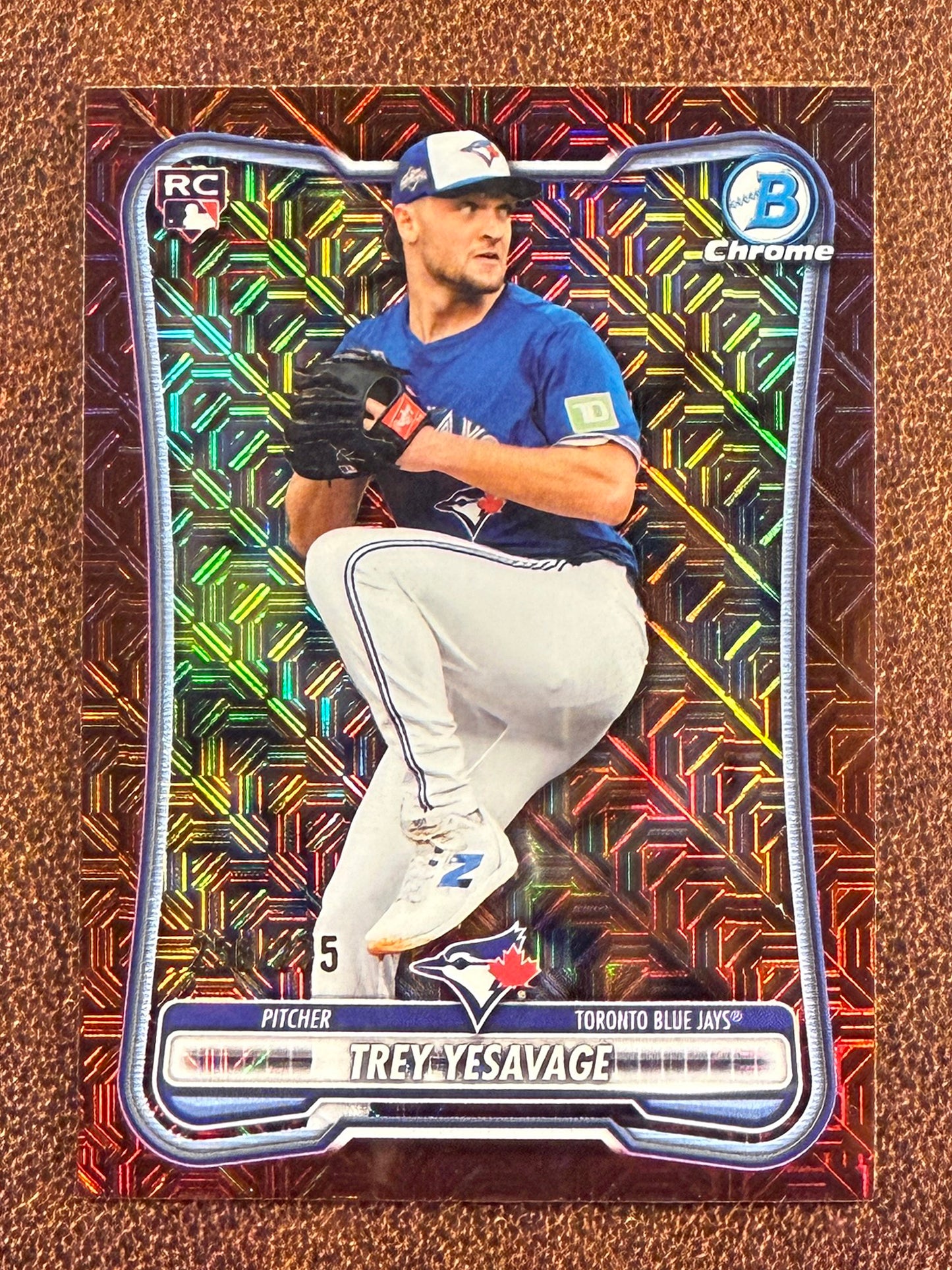 Trey Yesavage - 2026 Bowman - Rookie BURGUNDY MOJO /275 - Blue Jays