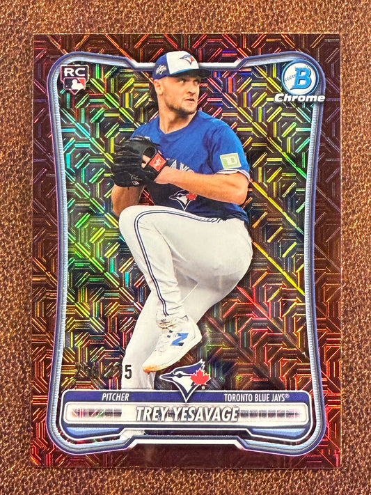 Trey Yesavage - 2026 Bowman - Rookie BURGUNDY MOJO /275 - Blue Jays
