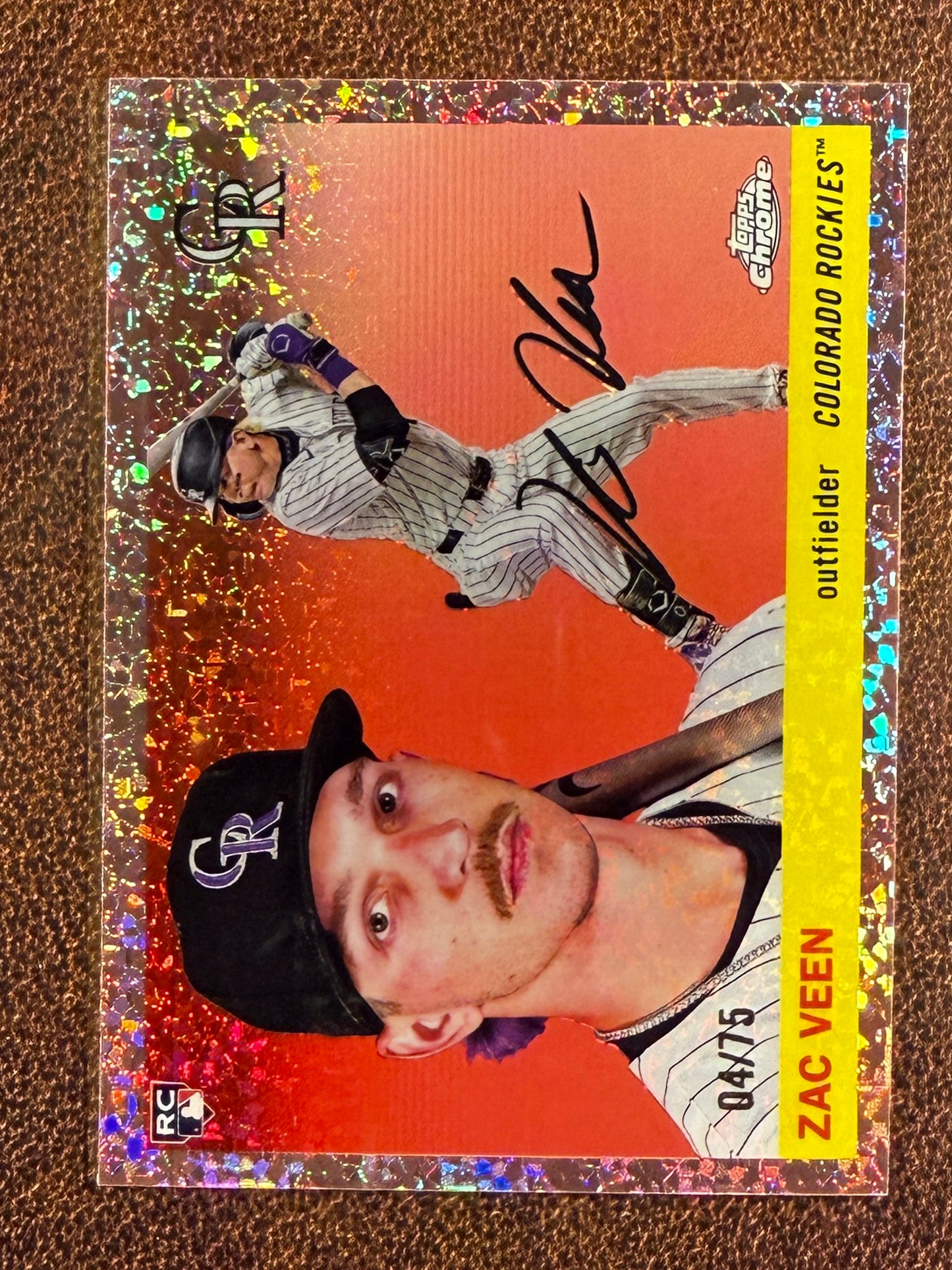 Zac Veen - 2025 Topps Chrome Platinum - ROSE GOLD Rookie Mini Diamond /75 - Rockies