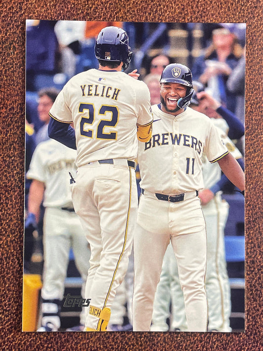 Christian Yelich/Jackson Chourio - 2025 Topps Update - True Photo Variation - Brewers