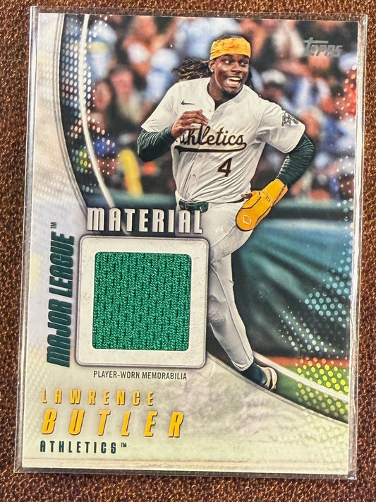 Lawrence Butler - 2025 Topps Series 1 - Major League Material Player-Worn RELIC - Athletics
