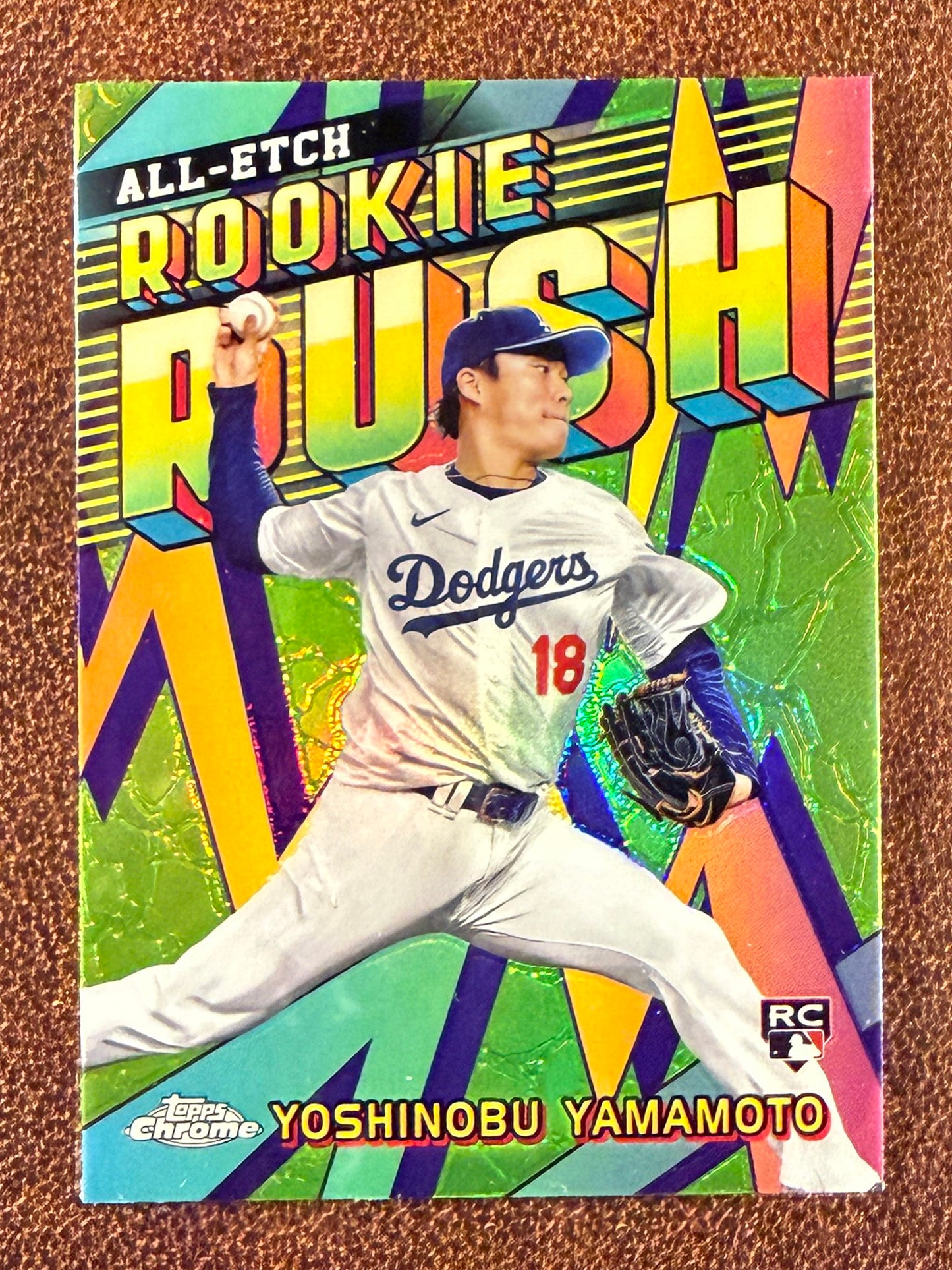 Yoshinobu Yamamoto - 2024 Topps Chrome - All Etch Rookie Rush - Dodgers