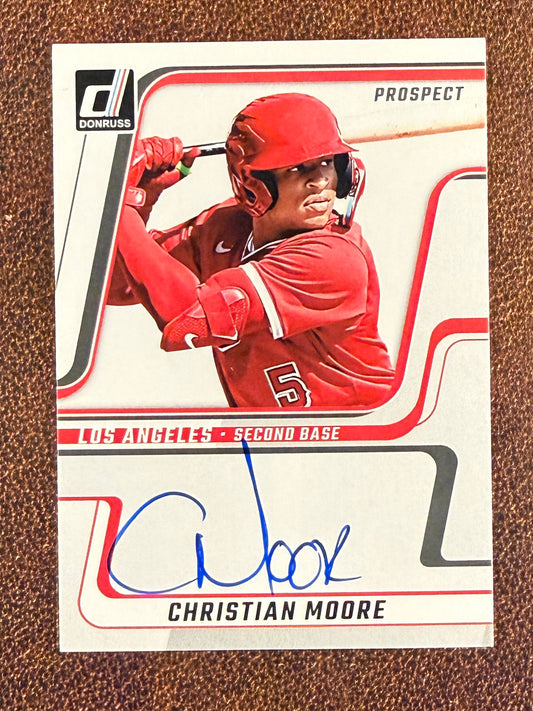 Christian Moore - 2025 Donruss - Prospect AUTO - Angels