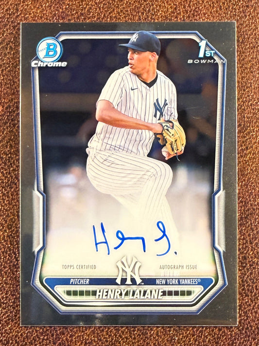 Henry Lalane - 2026 Bowman - 1st Bowman Chrome AUTO - Yankees