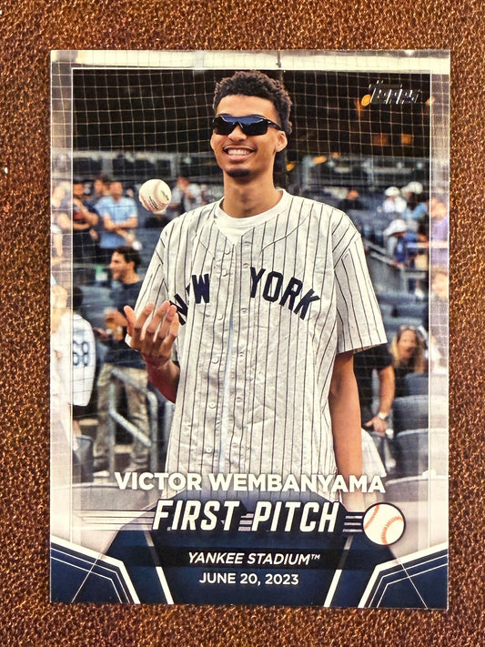 Victor Wembanyama - 2024 Topps Series 2 - First Pitch Insert - Yankees