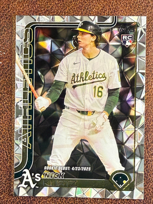 Nick Kurtz - 2025 Topps Update - Diamante Rookie Debut - Athletics