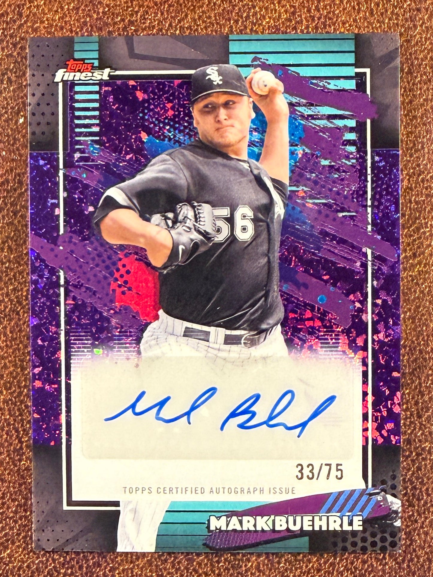 Mark Buehrle - 2026 Topps Finest - PURPLE Mini Diamond AUTO /75 - White Sox