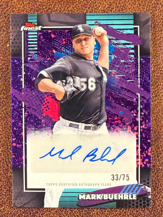 Mark Buehrle - 2026 Topps Finest - PURPLE Mini Diamond AUTO /75 - White Sox
