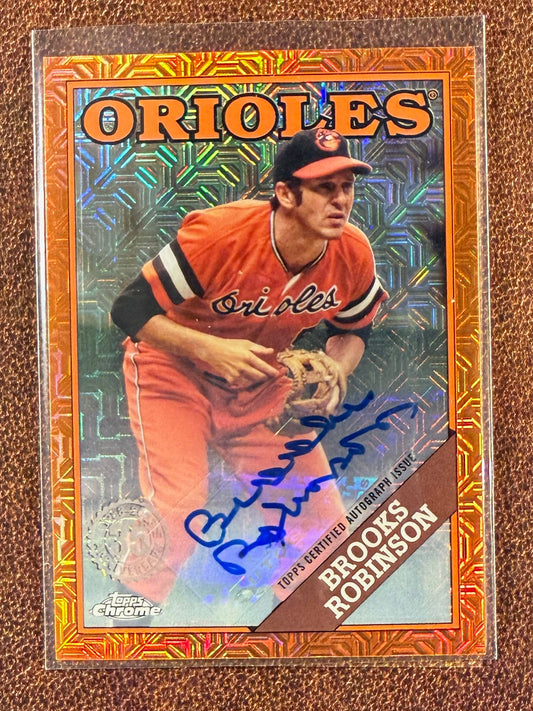 Brooks Robinson - 2023 Topps Update - Orange Mojo /25 AUTO - Orioles