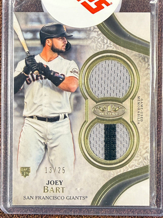 Joey Bart - 2021 Topps Tier One - Rookie Dual RELIC /25 - Giants