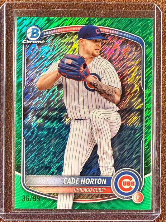 Cade Horton - 2025 Bowman Chrome - GREEN /99 - Cubs