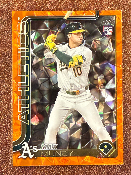 Max Muncy - 2025 Topps Update - Rookie ORANGE Diamante /25 - Athletics
