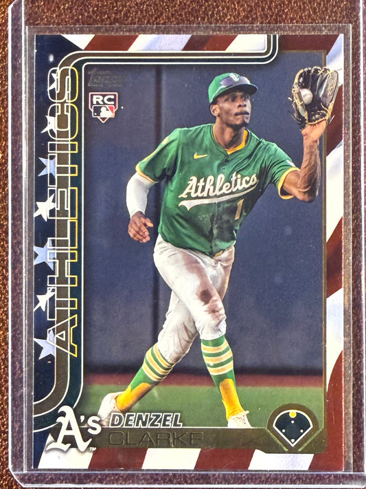 Denzel Clarke - 2025 Topps Update - Independence Day /76 - Athletics