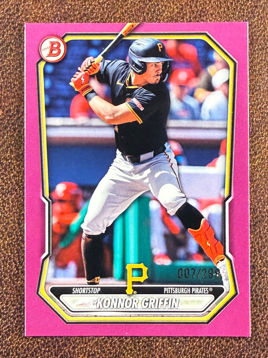 Konnor Griffin - 2026 Bowman - FUCHSIA Paper /299 - Pirates