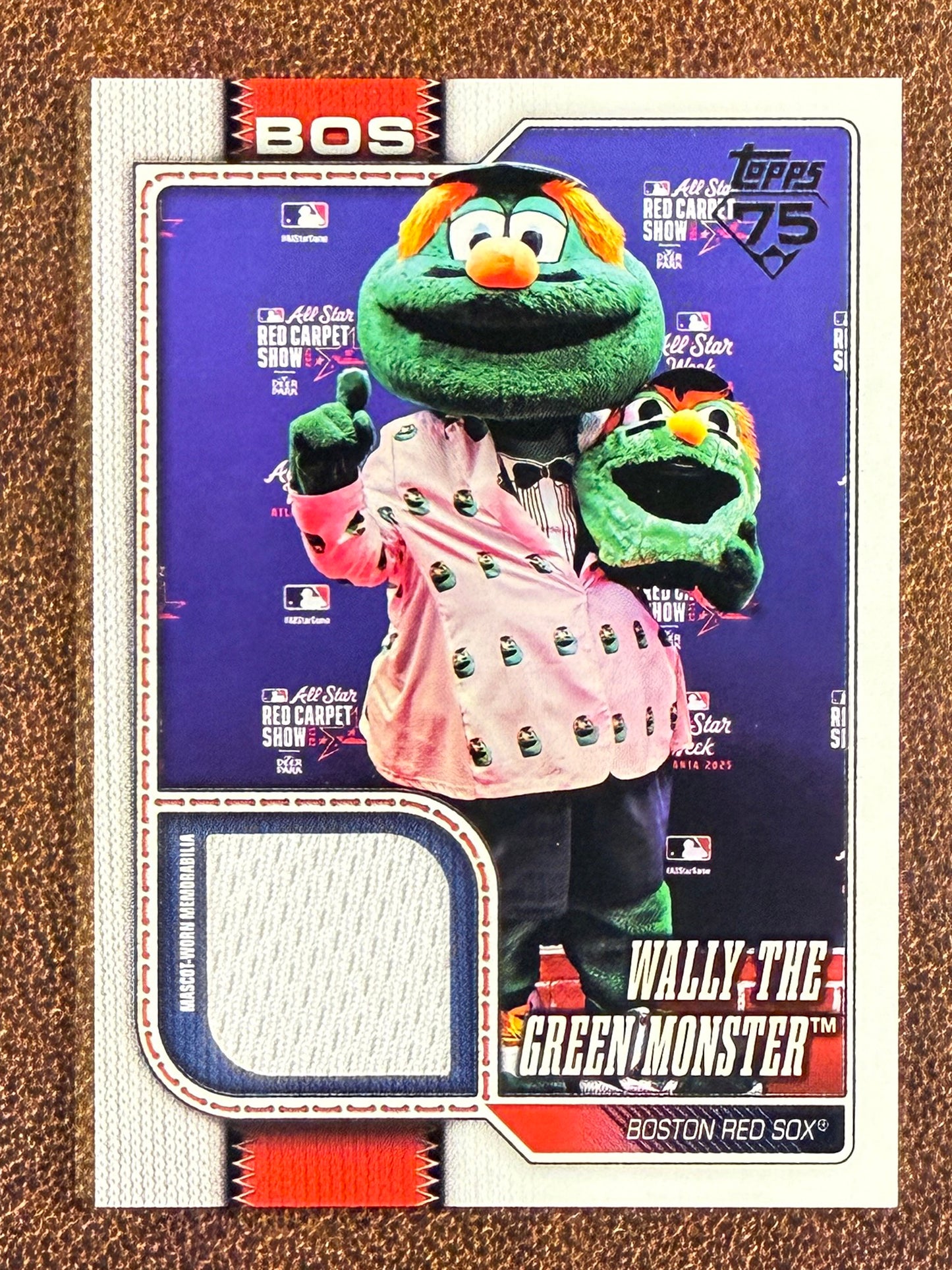 Wally the Green Monster - 2026 Topps Series 1 - Mascot Worn RELIC - Red Sox