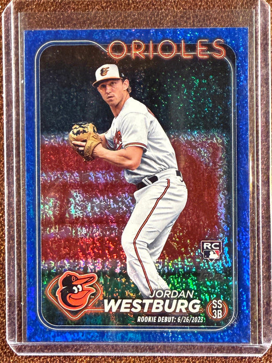 Jordan Westburg - 2024 Topps Update - Rookie BLUE Holo Foil /999 - Orioles