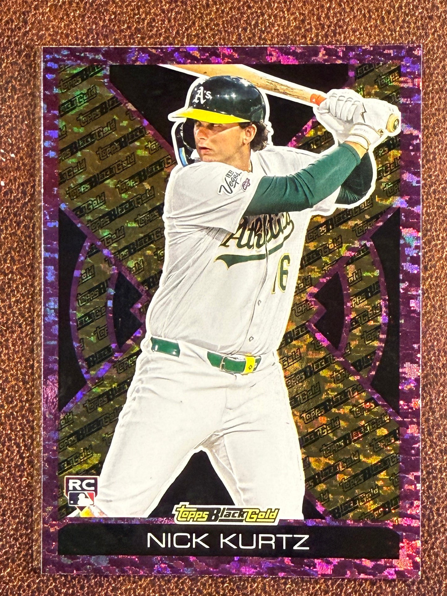 Nick Kurtz - 2025 Topps Update - PINK Rookie Black Gold (*Corner Whiting*). - Athletics