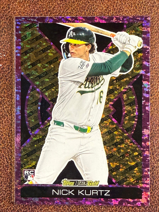 Nick Kurtz - 2025 Topps Update - PINK Rookie Black Gold (*Corner Whiting*). - Athletics