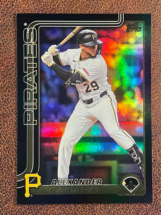 Alexander Canario - 2025 Topps Update - BLACK Rainbow Foil /10 - Pirates