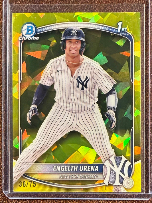 Engelth Urena - 2025 Bowman Chrome - YELLOW Sapphire /75 - Yankees