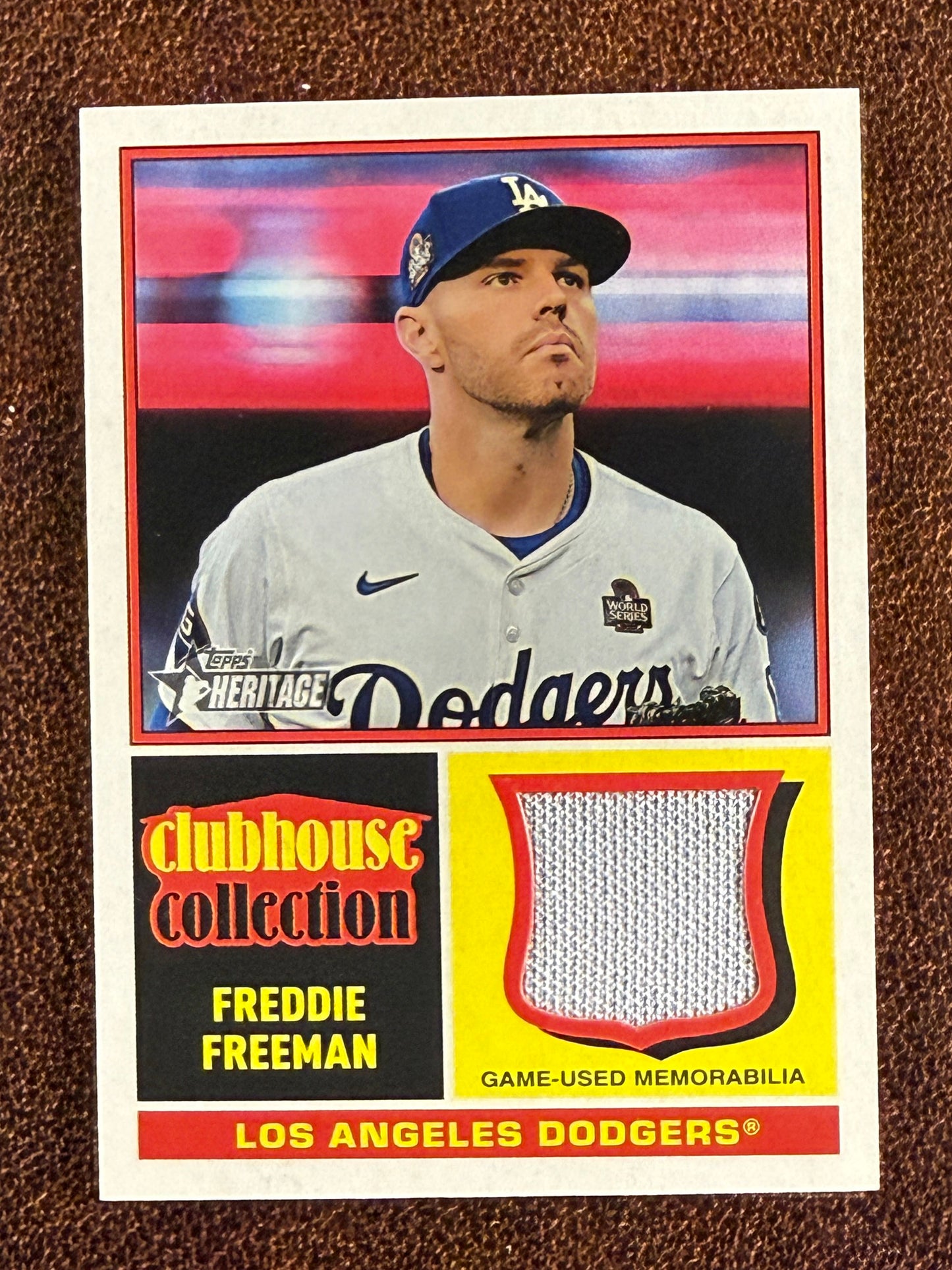 Freddie Freeman - 2025 Topps Heritage - Clubhouse Collection RELIC - Dodgers