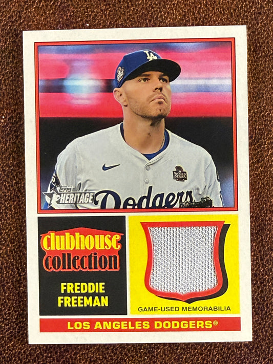 Freddie Freeman - 2025 Topps Heritage - Clubhouse Collection RELIC - Dodgers