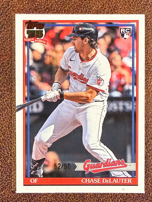 Chase DeLauter - 2026 Topps Series 2 - Vintage Stock /90 (*Spot bottom right*) - Guardians