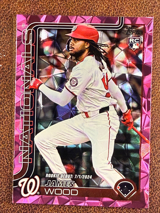 James Wood - 2025 Topps Update - PINK Diamante - Nationals