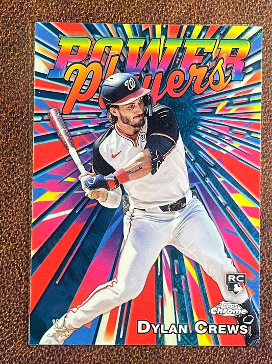 Dylan Crews - 2025 Topps Chrome - Rookie Power Players Logofractor - Nationals