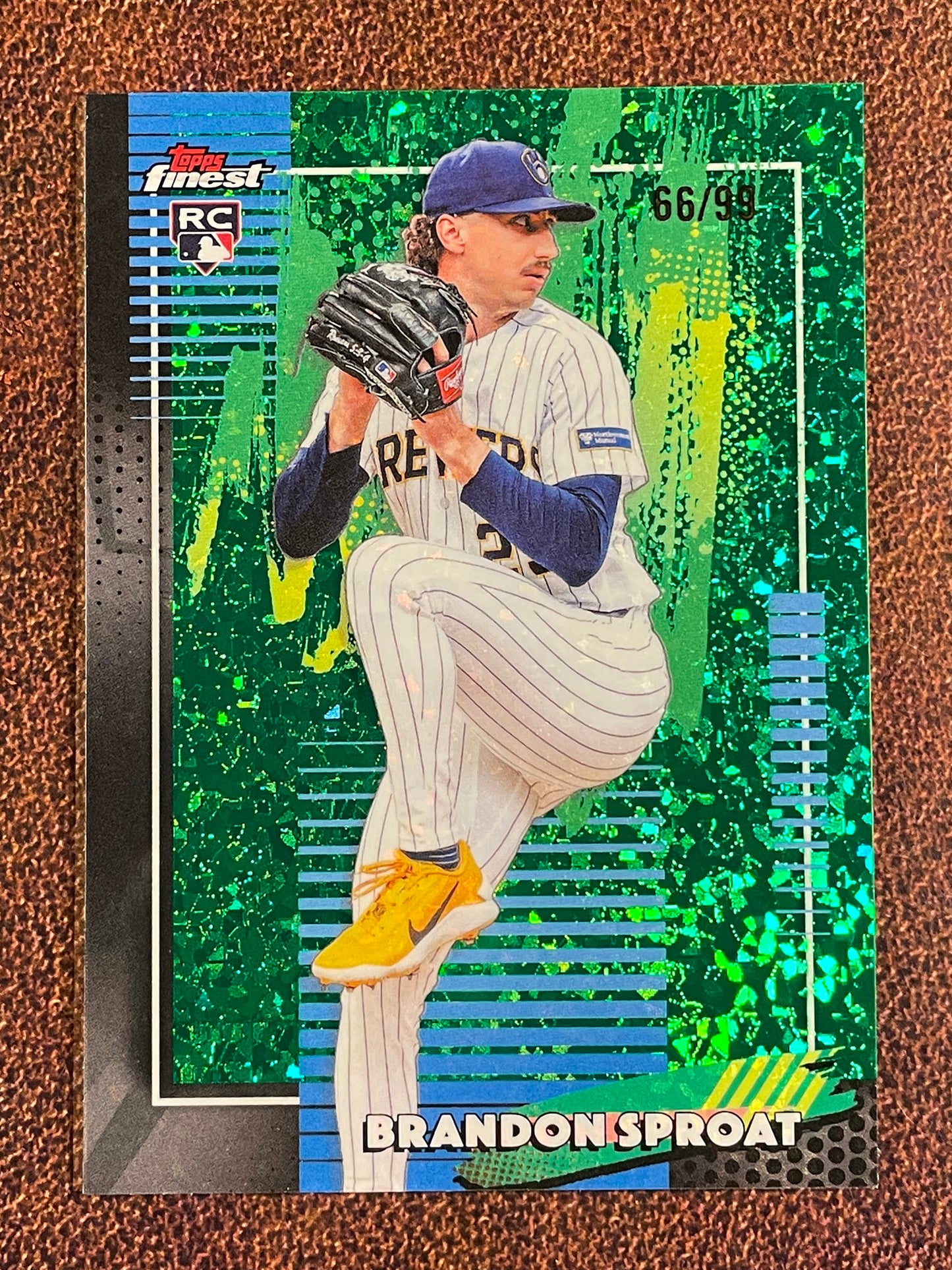 Brandon Sproat - 2026  Topps Finest - GREEN Common Mini Diamond /99 - Brewers