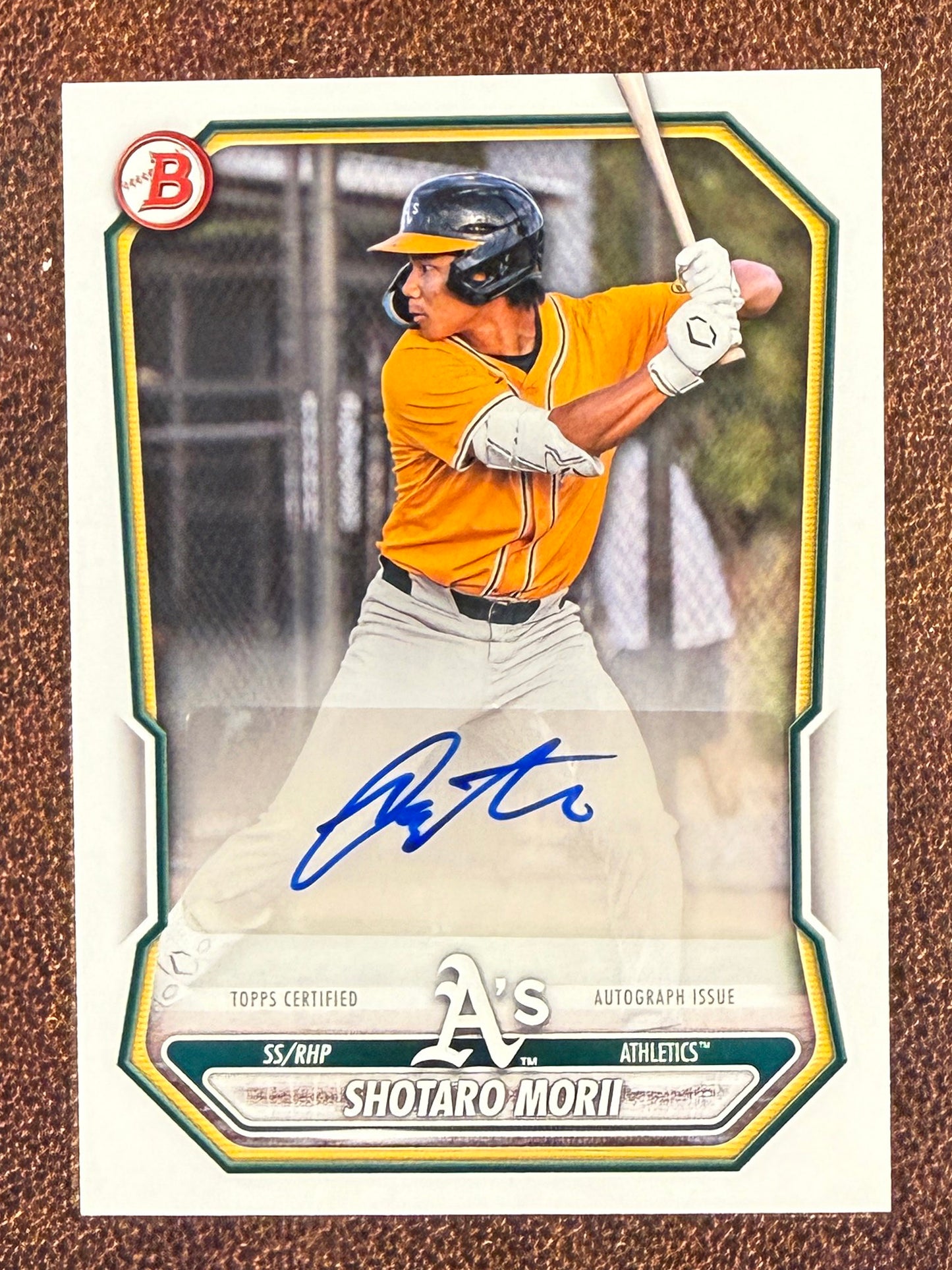 Shotaro Morii - 2026 Bowman - Paper AUTO - Athletics