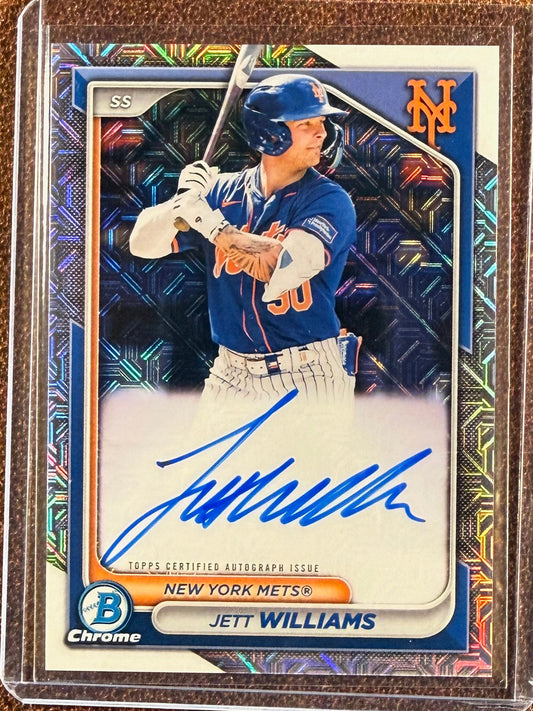Jett Williams - 2024 Bowman Chrome - Mojo AUTO - Mets
