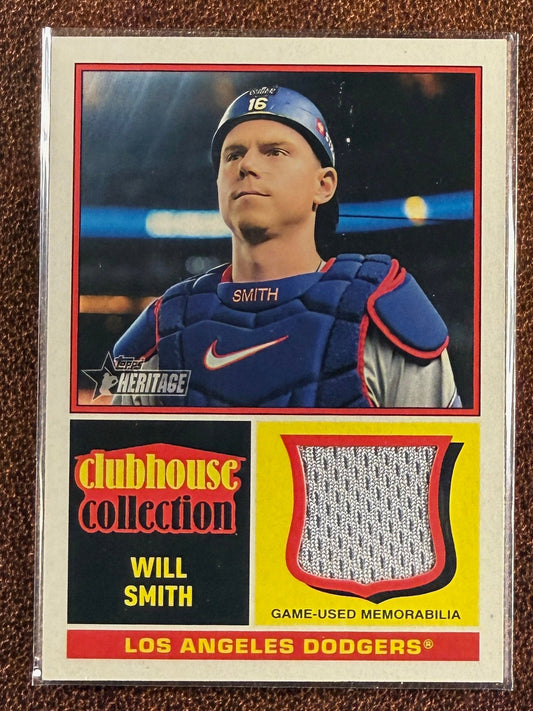 Will Smith - 2025 Topps Heritage - Clubhouse Collection Game-Used RELIC - Dodgers
