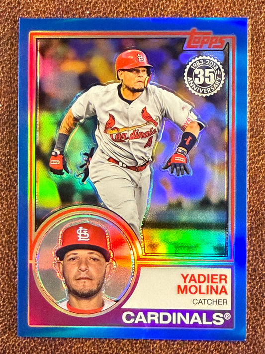 Yadier Molina - 2018 Topps - 35th Anniversary BLUE Refractor /150 - Cardinals