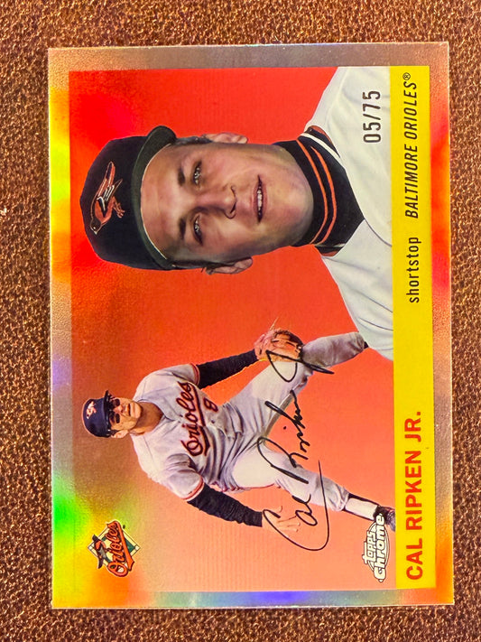Cal Ripken Jr. - 2025 Topps Chrome Platinum - ROSE GOLD Refractor /75 - Orioles
