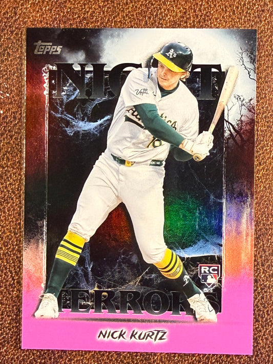 Nick Kurtz - 2025 Topps Update - PINK Rookie Night Terror - Athletics