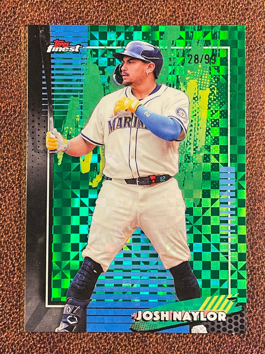 Josh Naylor - 2026  Topps Finest - GREEN Common X-Fractor /99 - Mariners