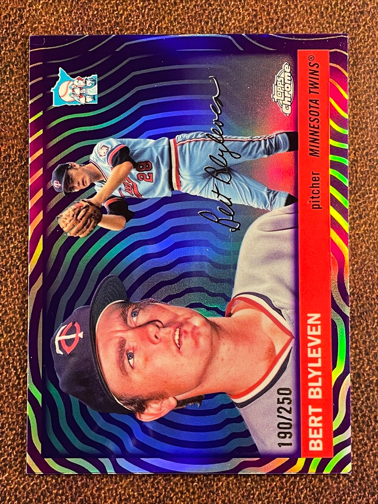 Bert Blyleven - 2025 Topps Chrome Platinum - PURPLE Vibrations Refractor /250 - Twins