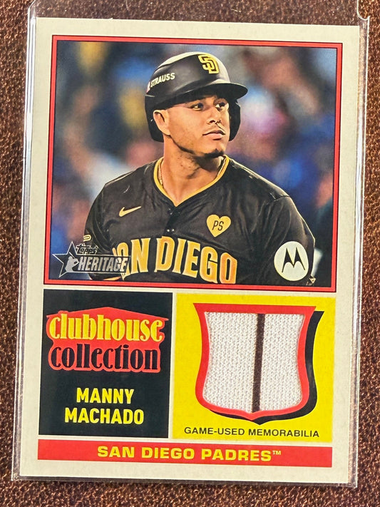 Manny Machado - 2025 Topps Heritage - Clubhouse Collection Game-Used RELIC - Padres