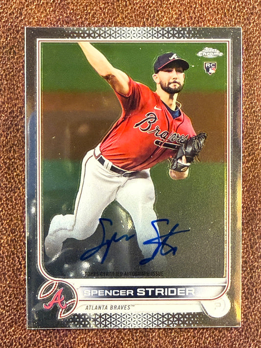 Spencer Strider - 2022 Topps Chrome - Rookie AUTO - Braves