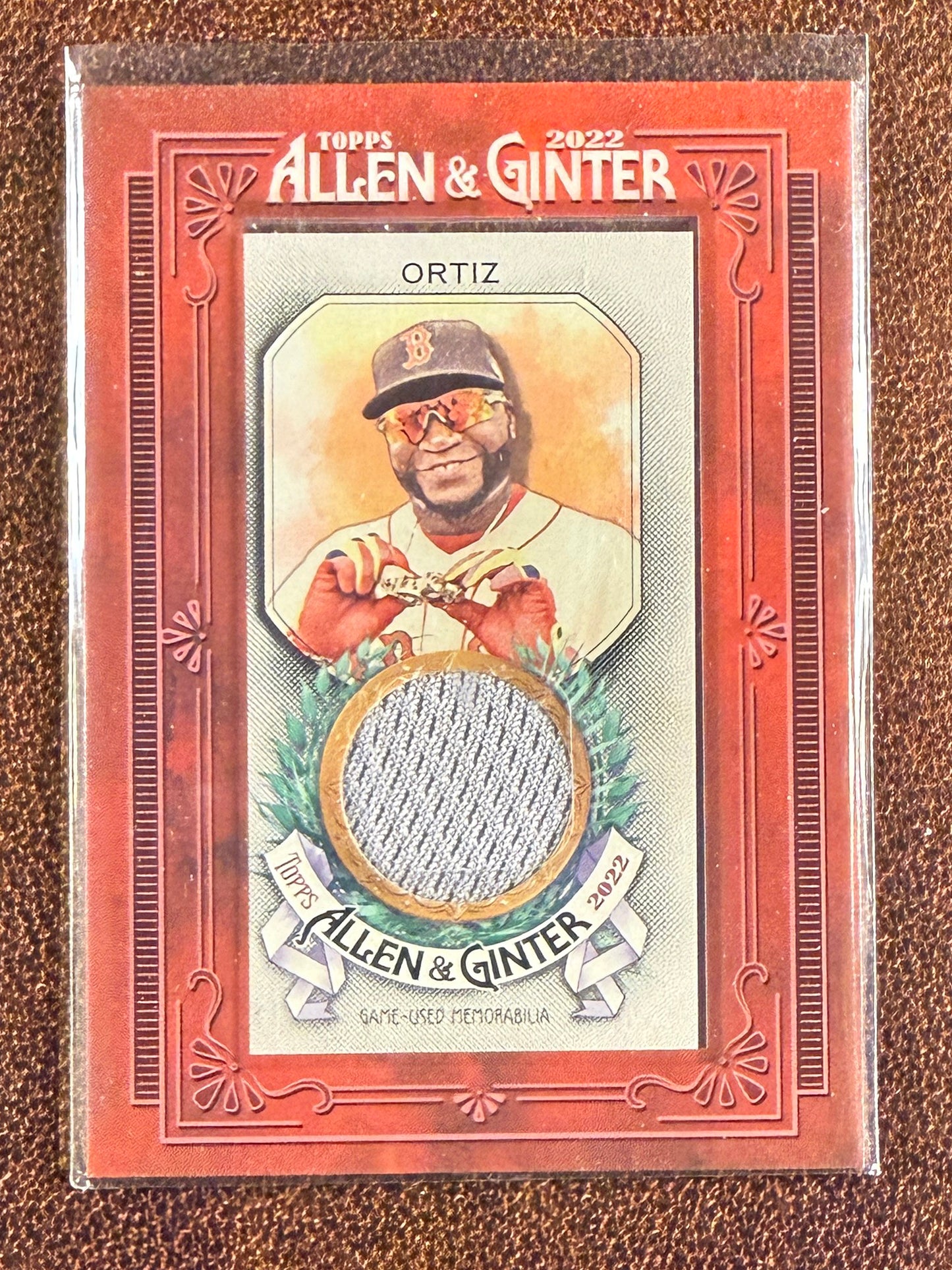 David Ortiz - 2022 Allen & Ginter - Mini Framed RELIC - Red Sox