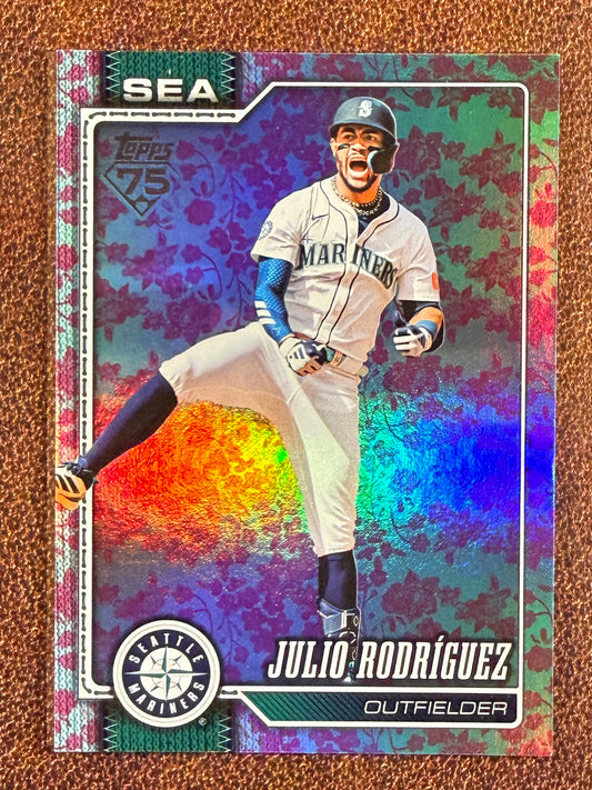 Julio Rodriguez - 2026 Topps Series 1 - PINK Flowers Foil /50 - Mariners