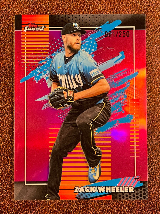 Zack Wheeler - 2026  Topps Finest - PINK Uncommon /250 - Phillies