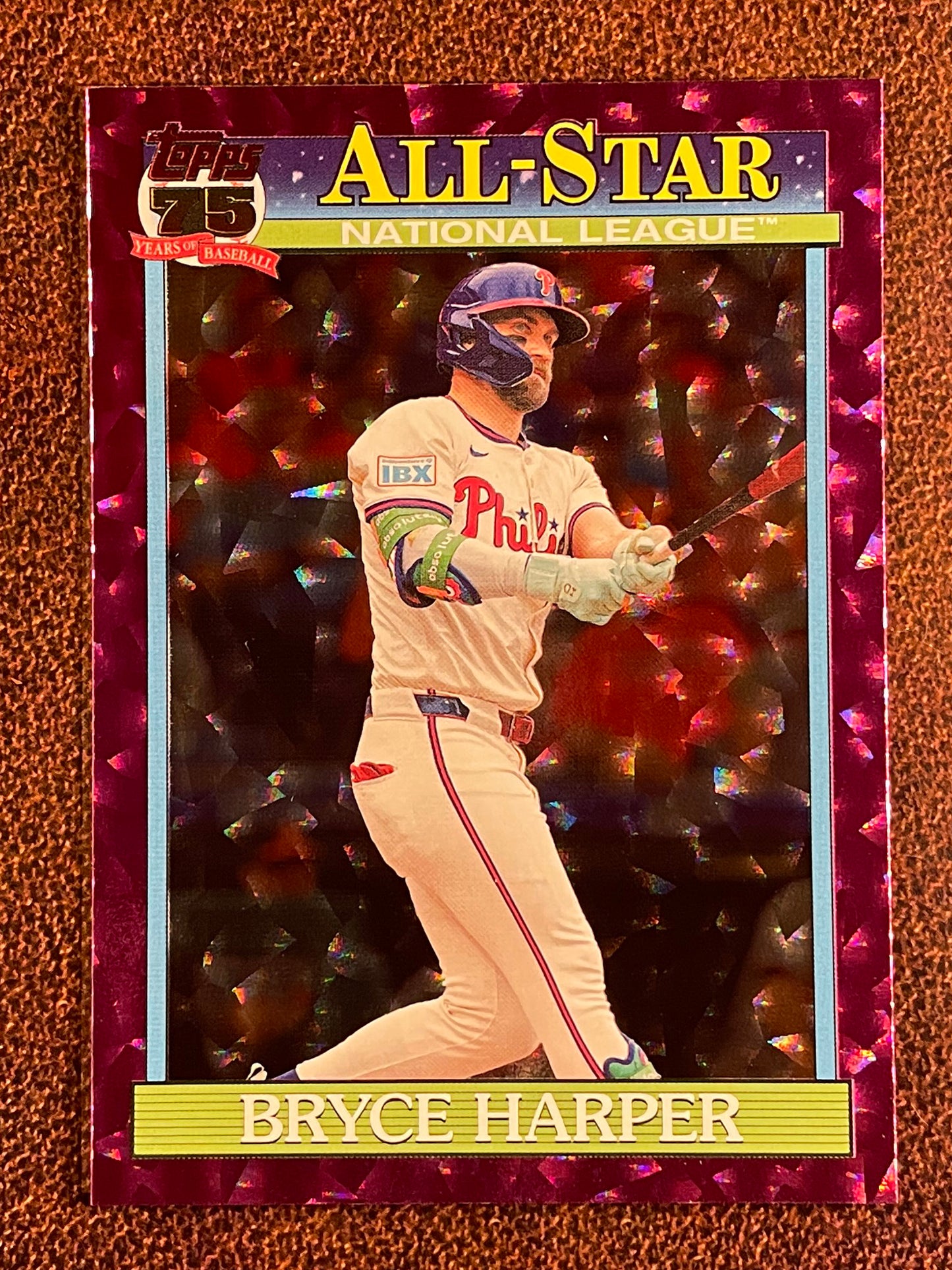 Bryce Harper - 2026 Topps Series 2 - PINK Foil Crackle - Phillies